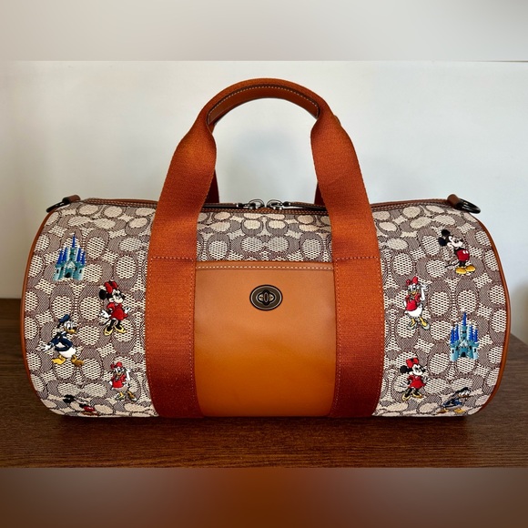 Disney X Coach Duffle In Signature Textile Jacquard With Mickey Mouse Embroidery - Picture 1 of 12
